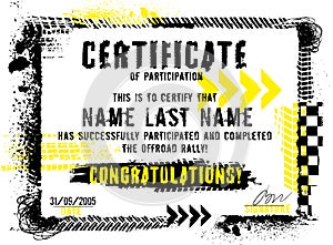 Winner or participation certificate