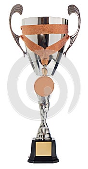 Winner`s cup, silver, gold prize in the competition with a medal