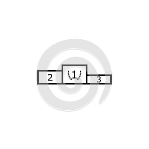 the winner's podium icon. Element of racing for mobile concept and web apps icon. Thin line icon for website design and developme