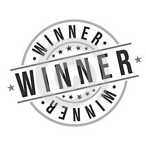Winner Stamp Round Vector Icon
