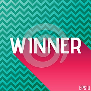 Winner Tittle Design Graphics. Vector Elements. Chevron Background Illustration. EPS10 photo