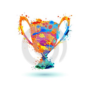 Winner trophy cup icon.