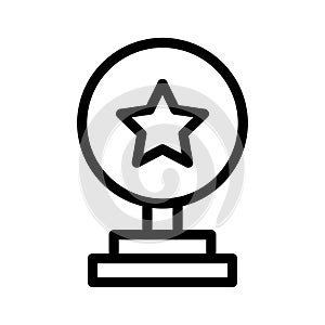 Winner vector thin line icon
