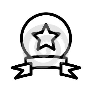 Winner vector thin line icon