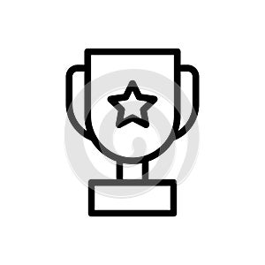 Winner vector thin line icon