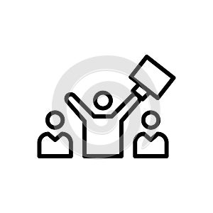 Winner vector thin line icon