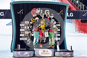 Winner women at Snowboard World Cup