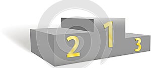 Winners first second third place award podium