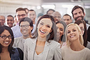 Winners have a winning attitude. Cropped portrait of a diverse group of businesspeople.