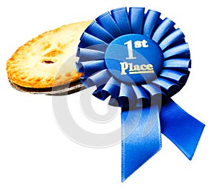 Winning badge with a pie