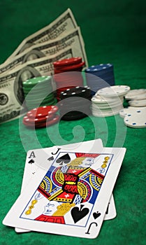 A winning blackjack hand