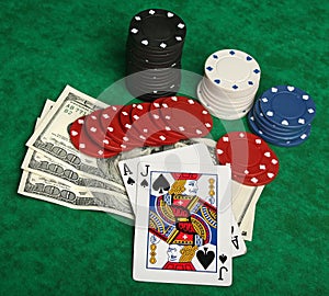 A winning blackjack hand