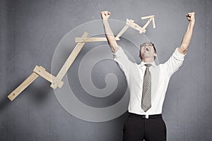 Winning businessman.