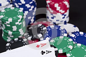 Winning casino poker hand