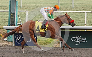 Winning Her First Race