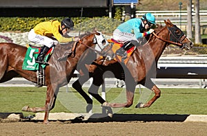 Winning His First Race