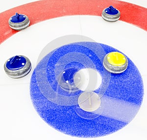 Winning shot at curling