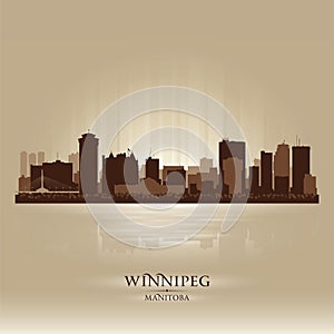 Winnipeg Manitoba skyline city silhouette photo