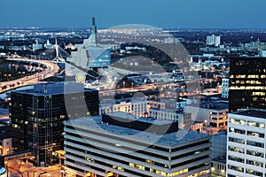 Winnipeg panorama at night