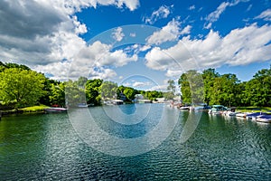 The Winnipesaukee River, in Lakeport, Laconia, New Hampshire.