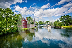 The Winnipesaukee River, in Lakeport, Laconia, New Hampshire.