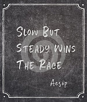 Wins the race Aesop