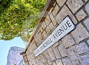 Winston Churchill Avenue. Gibraltar, British Overseas Territory, UK