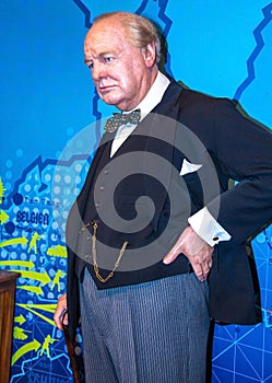 Winston Churchill at the London Madame Tussauds wax museum