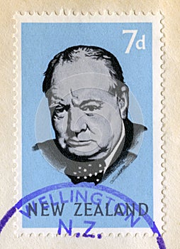 Winston Churchill Postage Stamp New Zealand