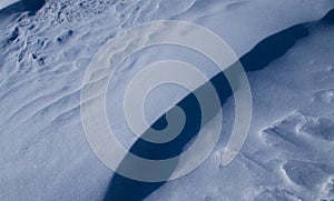 Winswept snowscape on beach