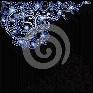 Winte plant pattern background