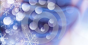Winter abstract background with snowflakes.