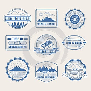 Winter Adventure Badges Set