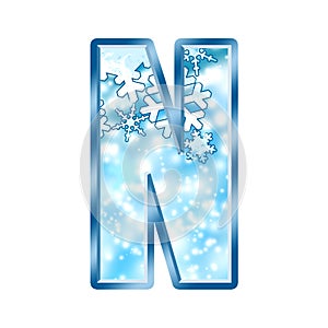 Winter Alphabet letter N
