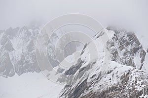 Winter alpine landscape in Hohe Tauern National Park