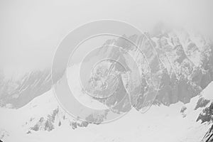 Winter alpine landscape in Hohe Tauern National Park