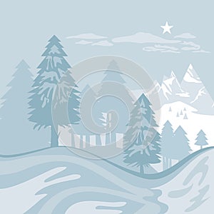 Winter Alpine Landscape