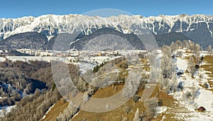 Winter alpine scenery