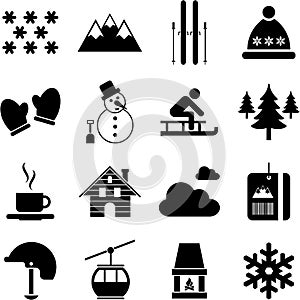 Winter/alpine/ski pictograms