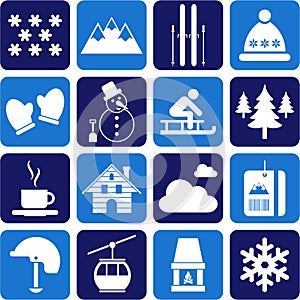 Winter/alpine/ski pictograms photo