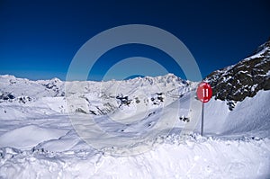 Winter Alps mountains