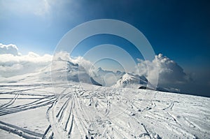 Winter Alps mountains