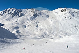 Winter Alps mountains