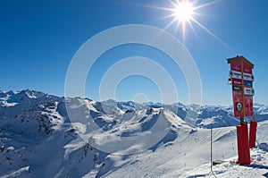 Winter Alps mountains