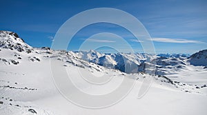 Winter Alps mountains