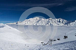 Winter Alps mountains photo