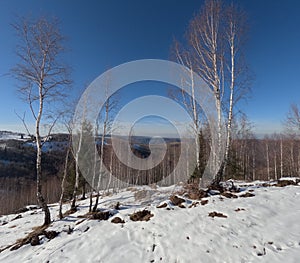 Winter in Apuseni Mountains in Marisel village