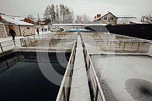 Winter aquaculture ponds for fish growing