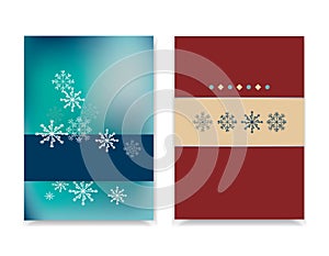 Winter background design of white snowflake with copy space Snowfall frozen poster. Color background baner. Jpeg