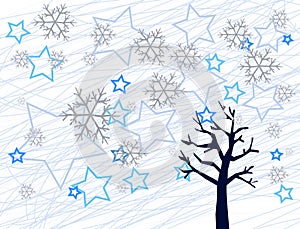 Winter background illustration